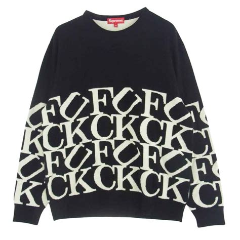 楽天市場Supreme シュプリーム AW Fuck Sweater ファック ニット セーター ブラック系 M メンズ古着中古