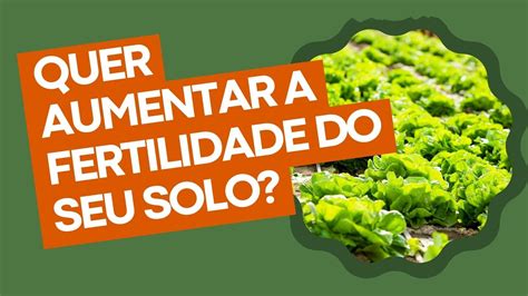 Como Aumentar A Fertilidade Do Seu Solo Youtube