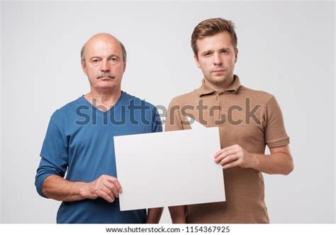 Two Mature Men Father Son Holding Stock Photo Shutterstock