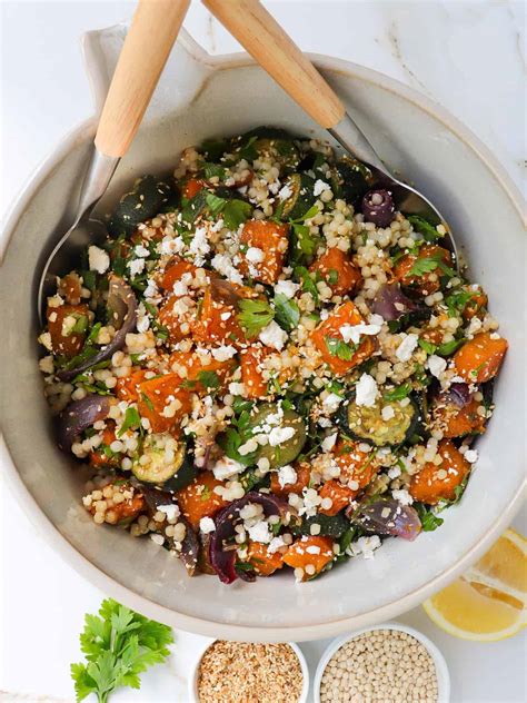 Roasted Pumpkin Zucchini Couscous Salad Goodness Avenue