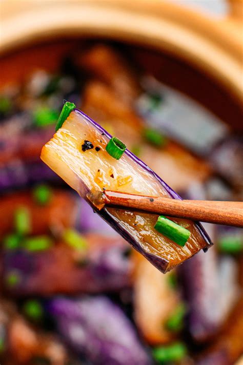 Braised Chinese Eggplant Full Of Plants