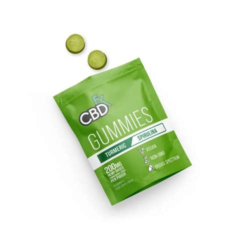 Cbdfx Cbd Vegan Gummies 200mg Turmeric Spirulina