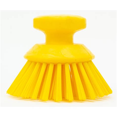 Carlisle 5 Round Scrub Brush Polyester Bristles Yellow 42395ec04