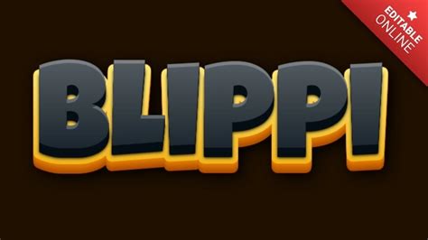 Blippi Yellow And Black D Text Effect Generator