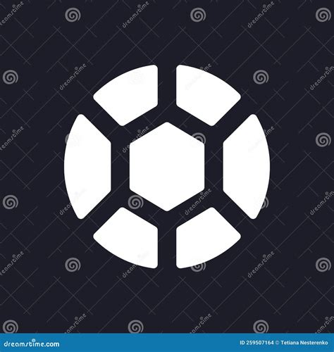 Football Club Dark Mode Glyph Ui Icon Stock Vector Illustration Of