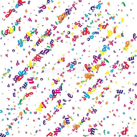 scattered letters  latin alphabet stock illustration illustration