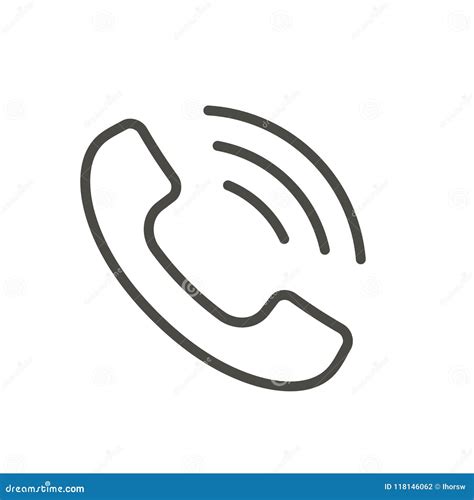 Phone Icon Vector. Line Telephone Symbol. Stock Photography ...