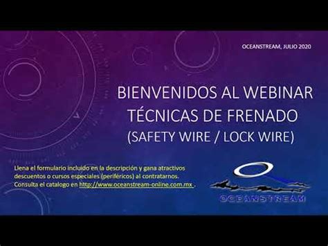 Webinar Técnicas de frenado Safety Wire lock Wire YouTube