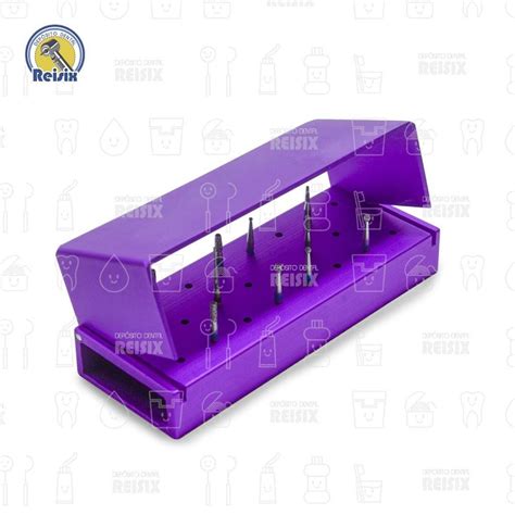 Kit De Fresas Para Operatoria SS WHITE Con Fresero Metalico Morado Y 10