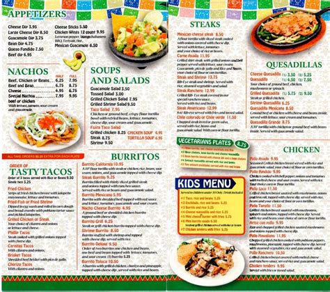 Online Menu Of El Guerrero Mexican Restaurant Restaurant Edgefield