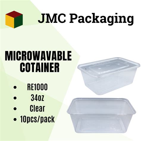 Microwavable Container CLEAR RE1000 10pcs Pack Shopee Philippines