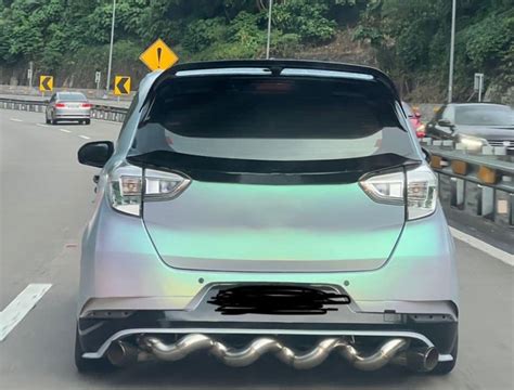 Perodua Myvi With Unique Anaconda Exhaust Spotted On Highway