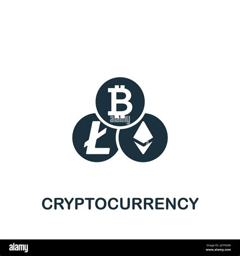 Cryptocurrency Icon Monochrome Simple Cryptocurrency Icon For