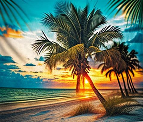 Palm Trees At Sunset Digital Art By John Carothers Fine Art America