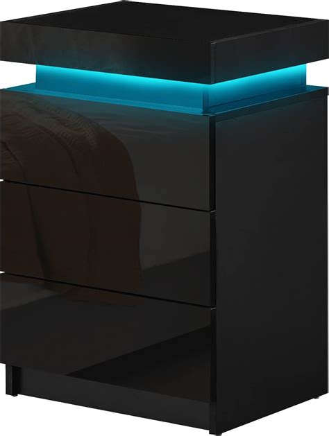 Amazon Clipop Modern Nightstand Set Of Led Night Stand With