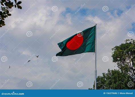 Flag Of The Bangladesh Freedom Square Shahbagh Dhaka Bangladesh Stock