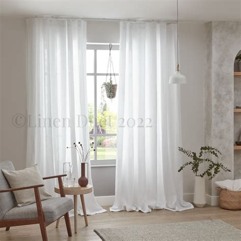 Ripple Fold Natural Linen Curtains European Linen Linen Duet