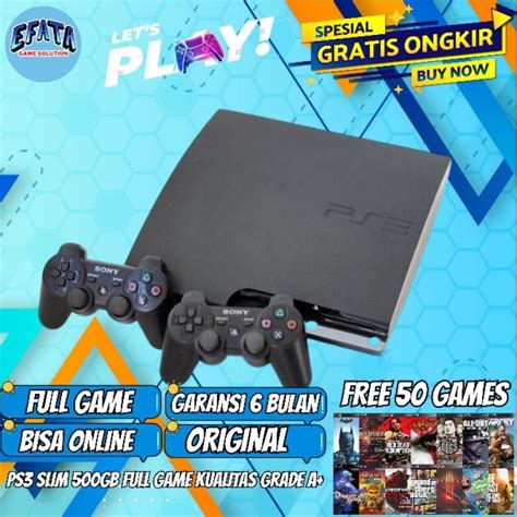 jual ps ps  slim   gb full game garansi  bulan