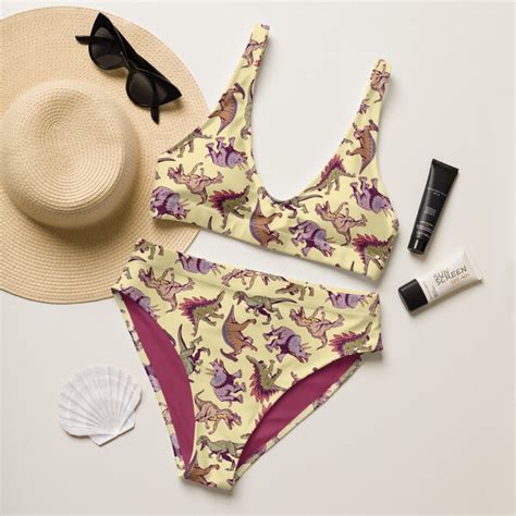 Dinosaur Bikini Swimsuit Etsy