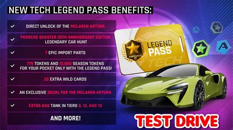 Asphalt 9 New Tech Season Legend Pass Purchase Test Drive Included Youtube