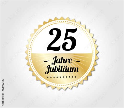 25 Jahre Jubiläum Modern Gold Stock Vector Adobe Stock