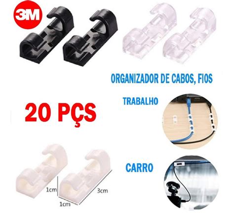 Organizador Cabos E Fios Fixador Auto Adesivo Unidades Mercadolivre