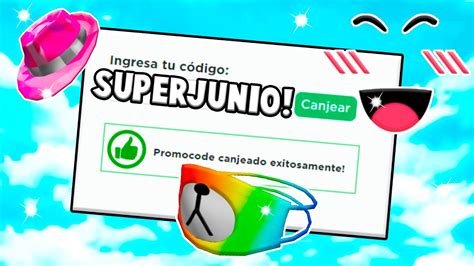 TODOS LOS PROMOCODES DE ROBLOX JUNIO 2021 ROBLOX YouTube