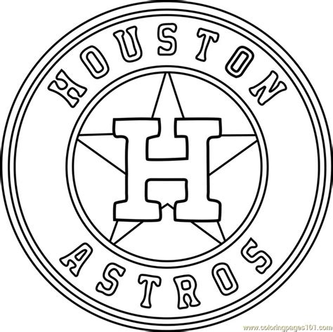 Houston Astros Logo Coloring Page | Baseball coloring pages, Houston ...