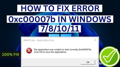 How To Fix Error 0xc00007b In Windows 781011 2024 Step By Step