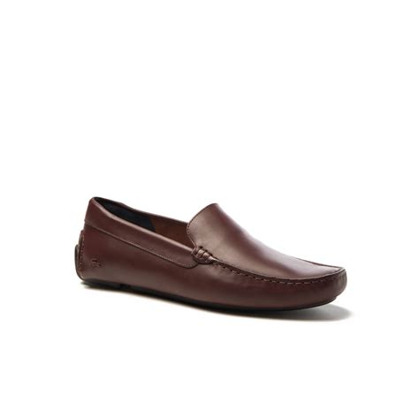 Mens Piloter Leather Moccasins Lacoste