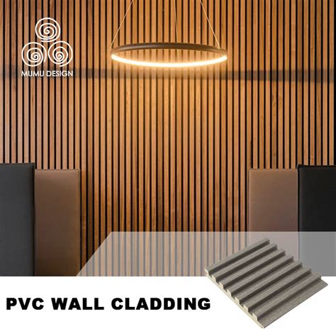 Mumu Wooden Grain Pvc Wpc Wall Panels Designs For Decor Fluted Wall