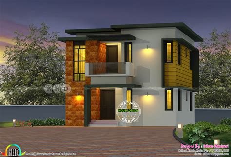 3 Bedroom Flat Roof House 1432 Sq Ft Kerala Home Design And Floor