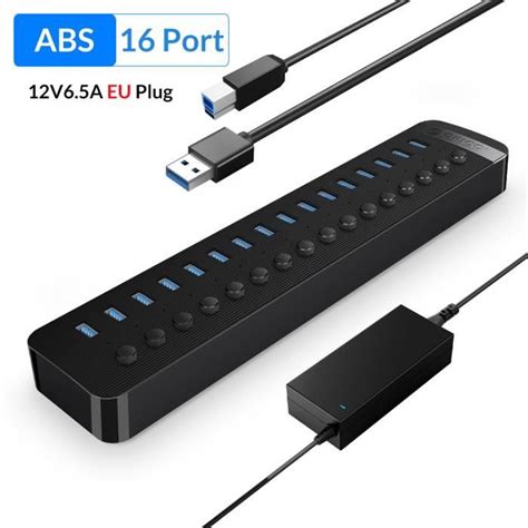 Abs Noir Ports Hub Usb Aliment Extension Usb Avec