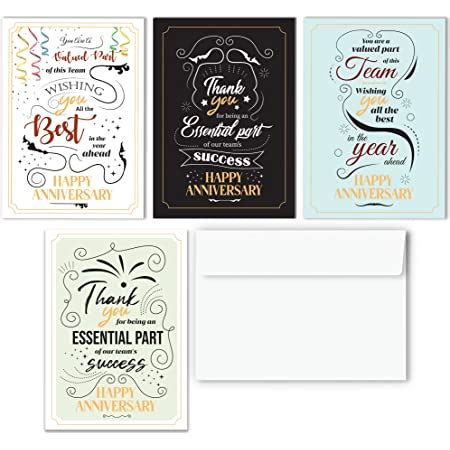 Amazon 25 Employee Anniversary Cards Fun Typographic Design