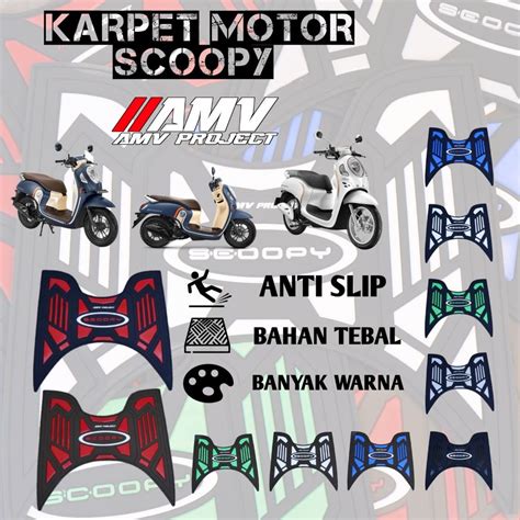 Jual Karpet Pijakan Kaki Motor Honda Scoopy Sd Bahan Karet