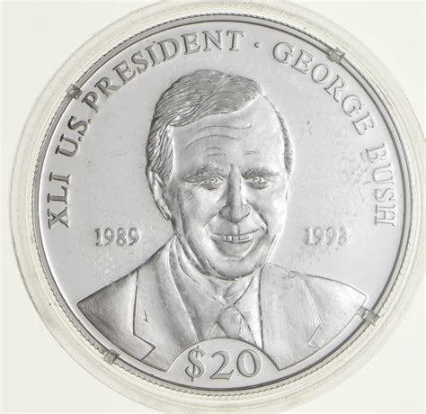 2000 George Bush Commemorative $20.00 Face Value 20 Grams .999 Fine