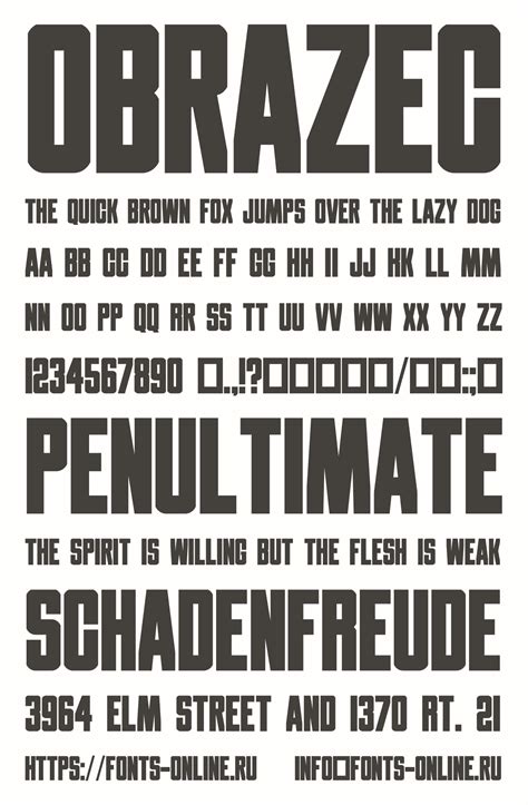 obrazec font