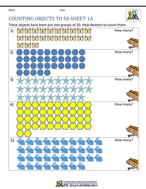 Counting Objects To 20 Worksheets Count To 20 Objects Worksh