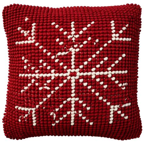 Mina Victory Holiday Pillows Red Ivory Modern And Contemporary In X