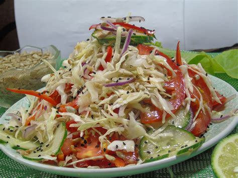 Green cabbage Salad - Dorcas' Vegan Kitchen