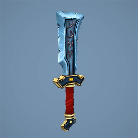 stylised fantasy sword  model  ma fbx obj freed