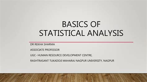 Basics Of Statistical Analysis Ppt