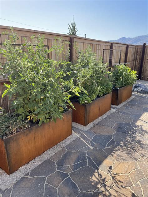 Corten Steel Trough Planters