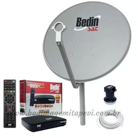 Nova Antena Parabólica 60 cm Digital Recepitor Bedin Sat HD BS9900