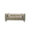 US Pride Furniture Vivian 75 98 In W Beige Classic Cream Flared Arm