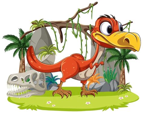 Divertidos Dibujos Animados De Dinosaurios Ex Ticos Vector Gratis