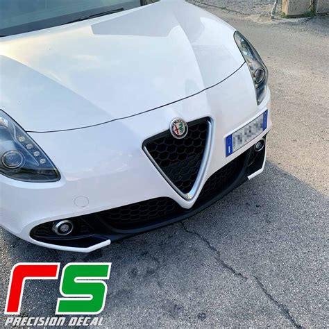 Alfa Romeo Giulietta Decal Inserts De Pare Chocs Moustache Sticker