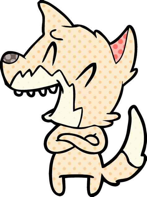 laughing fox cartoon 12309818 Vector Art at Vecteezy