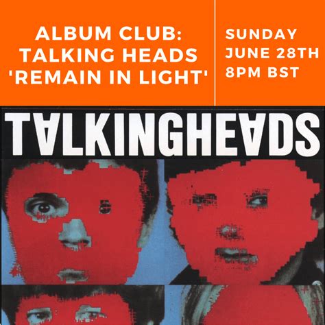 Album Of The Month Club Talking Heads Remain In Light Classic Album Sundays