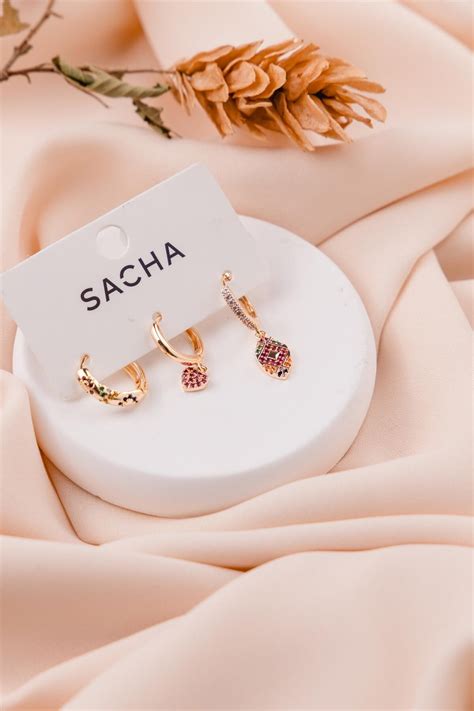 Sacha Accessories Kalp Fig Rl Gold Set Halka K Pe Fiyat Yorumlar